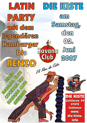 Latin Party mit DJ Renzo, Sa. 02.06.2007