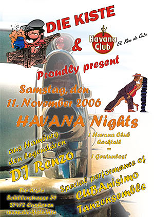 Havana Nights mit DJ Renzo, Sa. 11.11.2006